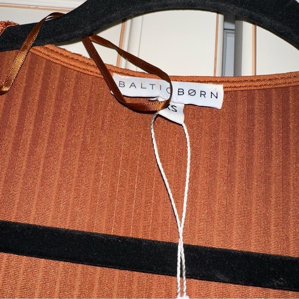 Baltic Born Andi Ribbed Velvet Wrap Dress in Copper Bump Friendly (D4) - Picture 3 of 8